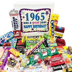 ウッドストック キャンディ ~ 1965 57 歳の誕生日ギフトボックス 子供の頃からのノスタルジックなレトロ キャンディ ミックス 1965 年生まれの 57 歳の男性または女性向け Woodstock Candy ~ 1965 57th Birthday Gift Box Nostalgic Retro Candy M
