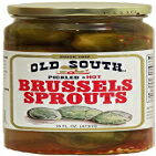 オールドサウス芽キャベツ、ピクルス、ホット、16オンス ガラス瓶 Old South Brussels Sprouts, Pickled, Hot, 16-oz. glass jar