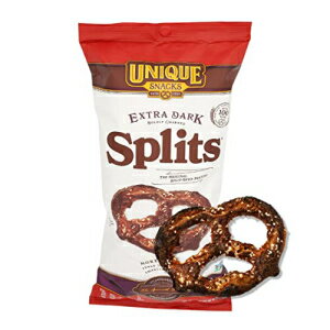 Unique Snacks Extra Dark Splits Pretzels, Original Split-Open Pretzels, Delicious Homestyle Bake..