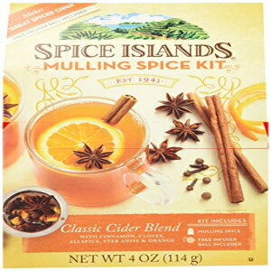 スパイス アイランズ クラシック サイダー ブレンド (ミューリング スパイス キット) インフューザー ボール付き Spice Islands Classic Cider Blend (Mulling Spice Kit) with Infuser Ball