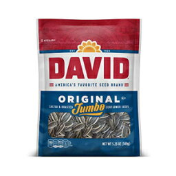 DAVID SEEDS ローストおよび塩漬けオリジナルジャンボヒマワリの種、ケトフレンドリー、5.25 オンス、12 パック DAVID SEEDS Roasted and Salted Original Jumbo Sunflower Seeds, Keto Friendly, 5.25 Oz, 12 Pack