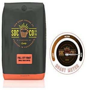 サンディエゴコーヒー フルシティロースト、ダークロースト、全豆、5ポンドバッグ San Diego Coffee Full City Roast, Dark Roast, Whole Bean, 5-Pound Bag