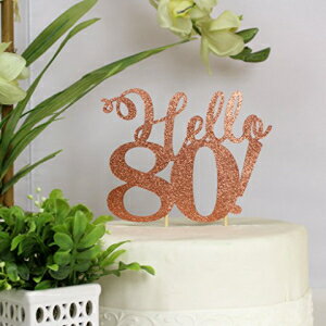 All About 詳細 銅製 Hello 80 ケーキトッパー、幅 6 インチ、高さ 5 インチ、串 4 インチ。 All About Details Copper Hello 80 Cake Topper, 6in wide, 5in tall plus 4in skewers