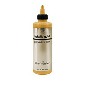 シェフマスター エアブラシ フードカラー、9オンス、メタリックゴールド Chefmaster Airbrush Food Color, 9-Ounces, Metallic Gold