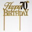 詳細のすべてX001SMICAFハッピー70歳の誕生日ケーキトッパー、1個、6 x 8、ゴールドとブラック All Abo..