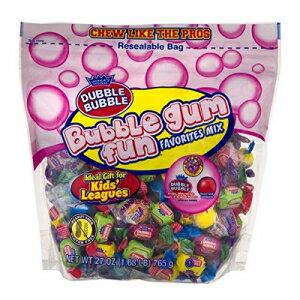 Dubble Bubble バブルガム 楽しいお気に入りミックス、個別包装、27 オンスバッグ Dubble Bubble Bubble Gum Fun Favorites Mix, Individually Wrapped Pieces, 27 Ounce Bag
