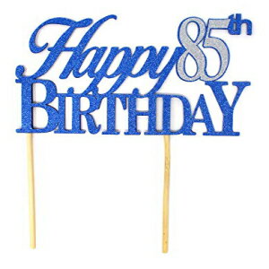 ܺ٤Τ٤ƥϥåԡ85Фȥåѡ1ġ85Фѡƥåȥåѡʥ֥롼С All About Details Happy 85th Birthday Cake Topper,1pc, 85th Birthday, Party Decor, Glitter Topper (Blue &Si
