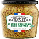 オーガニック全粒粉、ボルニエ ディジョン マスタード、オーガニック全粒粉、7.4 オンス Organic Wholegrain, BORNIER Dijon Mustard, Organic Wholegrain, 7.4 Ounce