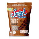 スナックハウスパフ高タンパク質低炭水化物ケトスナック | グルテンフリー、大豆フリー、ピーナッツフリー - 砂糖無添加、大人から子供まで楽しめる甘いダイエット食品 - チョコレート - お徳用袋（7食分） Snack House Puffs High Protein Low Carb Keto