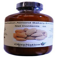 OliveNation アーモンドフレーバーベーキングエマルジョン、水溶性、コーシャー、グルテンフリー、ビーガン、PGフリー - 8オンス OliveNation Almond Flavor Baking Emulsion, Water Soluble, Kosher, Gluten Free, Vegan, PG-Free - 8 ounces