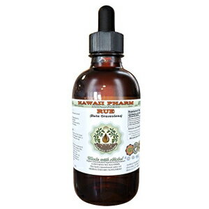 HawaiiPharm Rue Alcohol-Free Liquid Extract, Organic Rue (Ruta graveolens) Dried Herb Glycerite Natural Herbal Supplement, Hawaii Pharm, USA 2 fl.oz