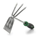 Gh[hc[XeX|̂ƍk^@-K[fjOAAy̍k̂߂̃nheB[-ȋȂh~XeX|̃tH[Nƃu[h-hKdグ-GSo[nh Edward Tools Stainless Steel Hoe and Cultivator - Hand Tiller for Ga