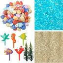 Sprinkle Deco Edible Beach Ocean Water Cake & Cupcake Decoration Topper Confetti Sprinkles (Under the Sea Deluxe Kit)
