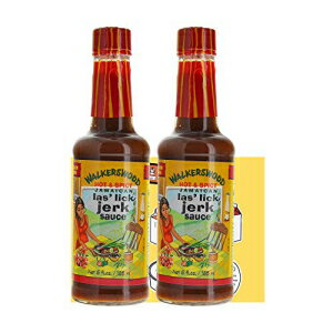 Walkerswood Las' Lick Jerk Sauce Bundle (2 Pack) - 6 Fl Oz (185mL) per Bottle - Experience the Traditional Caribbean Flavor - Comes with a Premium Penguin Measurements Card
