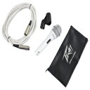 Peavey PVi 2 XLRホワイトカーディオイド単方向ダイナミックボーカルマイク、XLRケーブル付き Peavey PVi 2 XLR White Cardioid Unidirectional Dynamic Vocal Microphone with XLR Cable