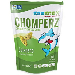 SeaSnax, Chomperz カリカリ海藻チップス ハラペーニョ 1 oz (30 g) SeaSnax, Chomperz, Crunchy Seaweed Chips, Jalapeno, 1 oz (30 g)