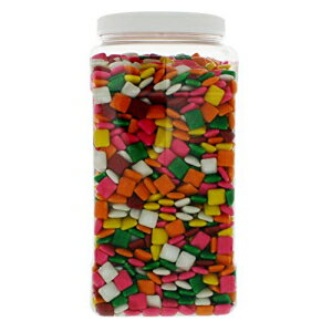`Nbg TCY `[CK 7LB - IWi oN A\[g J[ 1 K MtgΉ ėp\Ȏlpr Chiclet Bite Size Chewing Gum 7LB - Original Bulk Assorted Colors in 1 Gallon Gift Ready Reusable Squar