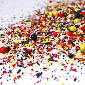 マウスイヤースプリンクルミックス| 男の子の誕生日ケーキ カップケーキ クッキー スプリンクル| アイスクリームキャンディスプリンクル| ミッキーマウスの漫画の紙吹雪の装飾| 黒、赤、黄、白のカラフルなスプリンクル、2オンス（サンプルサイズ） Mouse Ears