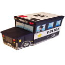 子供用収納箱、ライトアップLEDおもちゃ箱（ポリスバン）、 KAP Children's Storage Bin, Light Up LED Toy Box (Police Van),