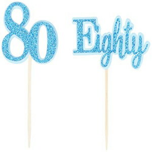 All About ܺ ֥롼 Eighty åץȥåѡ12 ĥåȡʿ 2 ⤵ 4  All About Details Blue Eighty Cupcake Toppers, Set of 12, average 2