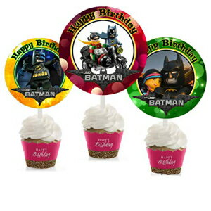 楽天Glomarketクラフティングマニア合同会社 12 バットマン映画の誕生日にインスピレーションを得たパーティーピック、カップケーキピック、カップケーキトッパー #1 Crafting Mania LLC. 12 Batman Movie Birthday Inspired Party Picks, Cupcake Picks, Cupcake Top