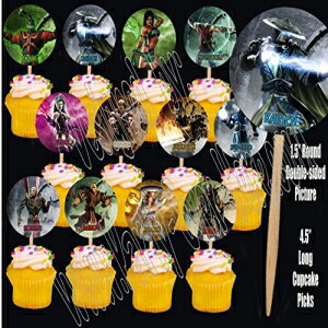 ǥѡƥ ⡼륳Хå ӥǥ  ξ̲ åץ ԥå  ȥåѡ -12 Party Over Here Mortal Kombat Video Game Double-sided Images Cupcake Picks Cake Topper -12