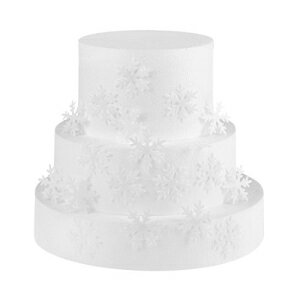 GEORLD 48個 ホワイト 食用カップケーキ 雪の結晶 ケーキトッパー デコレーション 冬の冷凍テーマパー..