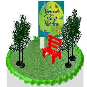 P[L/t[h/JbvP[LfR[Vvgc[gbp[sbNƃv[Nił̓j CakeSupplyShop Cake/Food/Cupcake Decoration Plant Tree Topper Picks with Plaque (Day at The Park)
