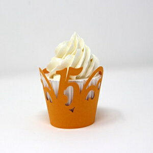All About Details 15 Cupcake Wrappers,12pcs (Orange), 3" top diameter, 2" bottom diameter and up to 2" tall
