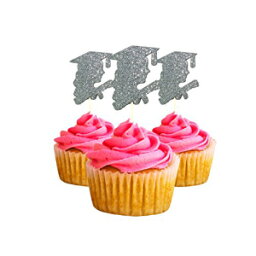 卒業式の日カップケーキトッパーカードストックカラーシルバー12個パックデコレーション picwrap Graduation Day Cupcake Topper cardstock Color Silver 12 pc Pack Decoration