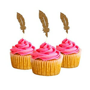 フェザー カップケーキ トッパー 12 パック カップケーキ トッパー デコレーション ケーキ グリッター 泡状 フィウシャ Feather Cupcake Topper 12 Pack Cupcake Topper Decoration Cake glitter foamy Fiusha