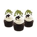 ゾンビハロウィンカップケーキトッパーパックあたり12個デコレーションケーキキラキラカードストックゴールド picwrap Zombie Halloween Cupcake Topper 12 pieces per Pack Decoration Cake glitter Card Stock Gold