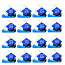 2019ƃNXu[C[W[gbp[JbvP[LfR[VO-12pk CakeSupplyShop Class of 2019 Graduation Blue Easy Toppers Cupcake Decoration Rings -12pk