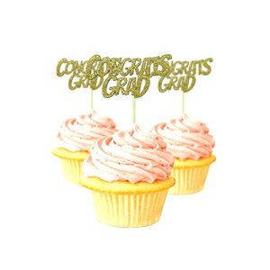 卒業カップケーキトッパーカラーゴールド12パックデコレーションケーキ卒業 picwrap Graduation Cupcake Topper Color Gold 12 Pack Decoration Cake Graduation 1