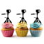 Whimsical Practicality Camera Tripod Silhouette Acrylic Cupcake Toppers 12 pcs