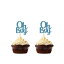 24CT֥롼åܡåץȥåѡ٥ӡѡƥǥ졼ԥå LightAParty 24 CT Blue Glitter Oh Boy Cupcake Toppers Baby Shower Birthday Party Decoration Picks