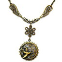 Pg̃CtBjeBmbgAtCOo[hƃEBOÃWG[MtgA[k[{[lbNX Dreamscape Studio Art Nouveau Necklace with Celtic Infinity Knot, Flying Bird and Wings, Handcrafted Jewelry Gift