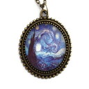 ̂߂̃SbzlbNX-AeB[N^J-NVbNA[g Fern & Filigree Van Gogh Starry Night Necklace for Women - Antique Brass - Classic Art