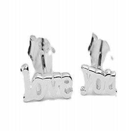 Ȃ̃K[thւ̑蕨̂߂̉ȃX^[OVo[̃X^bhsAXĂ Sophia Rose Jewellery Love You Dainty Sterling Silver Stud Earring for Gifts for Wife Girlfriend