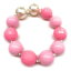 ԥ󥯥С꡼ѡ饤󥹥ȡӡ󥭡륹ȥå֥쥹åȿͥ奨꡼ Bead Me Up Scott D Jewelry Designs Pink Silver Cream Pearlized Rhinestone Beaded Chunky Acrylic Stretch Bracelet Artisan Jewelr