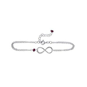 ꥹ󥰥Сӡե˥ƥ㡼֥쥹å-7С֤-´ȡ̼λҡƥ󡢥ޥޡ¹̼Ťؤץ쥼-ʤؤεǰΥץ쥼 Ever + Ever Handmade Sterling Silver Ruby Infinity Charm Bracelet -