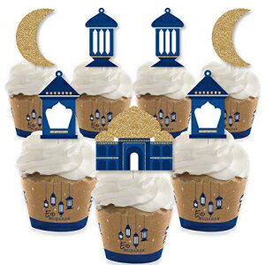 ビッグドットオブハピネスラマダン-カップケーキデコレーション-イードムバラクカップケーキラッパーとトリートピックキット-24個セット Big Dot of Happiness Ramadan - Cupcake Decoration - Eid Mubarak Cupcake Wrappers and Treat Picks Kit - Set