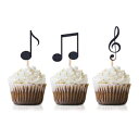 楽天GlomarketMAGJUCHE Music Notes Cupcake Topper Picks, 24-Pack Musical Baby Shower Birthday Party Supply Decorations