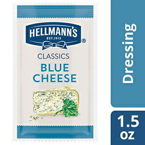 Hellmann's チャンキーサラダドレッシング、ブルーチーズ、1.5 オンス (102 個パック) Hellmann's Chunky Salad Dressing, Blue Cheese, 1.5 Ounce (Pack of 102)