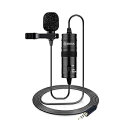 キヤノンニコンソニー用BOYA全方向ラベリアマイク iPhone 6 5 4S 4 / DSLRカムコーダー＆オーディオレコーダー用 BOYA Omnidirectional Lavalier Microphone for Canon Nikon Sony,for iPhone 6 5 4S 4/DSLR Camcorder Audio Recorders