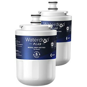 Waterdrop UKF7003 冷蔵庫用水フィルター、Maytag UKF7003、UKF7002AXX、Whirlpool EDR7D1、UKF7003AXX、UKF7002、7003AXXP、UKF7001AXX、UKF6001AXX、UKF5001、NSF 401&53 認定の交換品、2 パック Waterdrop UKF7003 Refrigerator Water Filter, Replacement