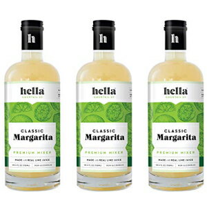 Hella Cocktail Co. クラシック マルガリータ プレミアム カクテル ミキサー、750ml (3 ボトルセット) - すべて天然成分と本物のライムジュースで作られています。 Hella Cocktail Co. Classic Margarita Premium Cocktail Mixers, 750ml (3 Bottl