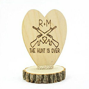 パーソナライズされた The Hunt Is Over ショットガン ウェディング ケーキ トッパー Personalized The Hunt Is Over Shotgun Wedding ..