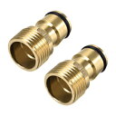 uxcell ^J֌^bv NCbNRlN^ G1/2 ˂z[XpCv\PbgA_v^[tBbeBO ̟VXep 2 uxcell Brass Faucet Tap Quick Connector G1/2 Male Thread Hose Pipe Socket Adapter Fitting for Garden Irrigation S