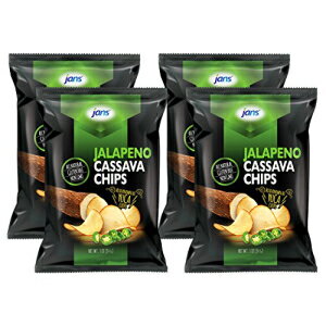  롼 åץ (ϥڡ˥ å åץ4 x 3 ) Jans Root Chips (Jalapeno Cassava Chips, 4 x 3 oz)